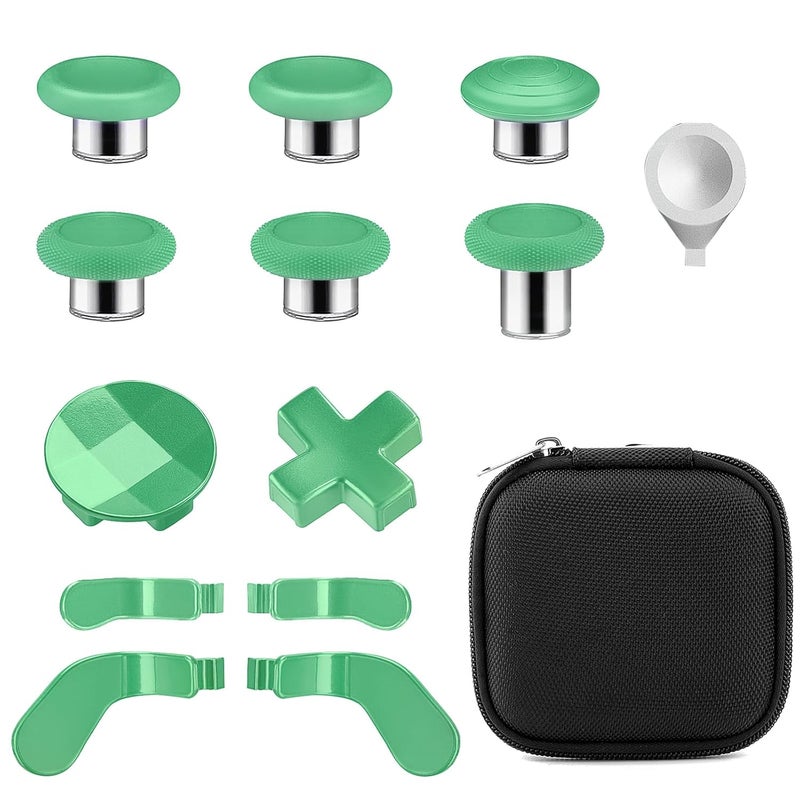 VANPARK Accessories for Xbox One Elite Series 2 Controller(Model 1797), Metal Thumbsticks Paddles Joysticks Replacement Parts Kits Compatible with Xbox Elite Wireless Controller Series 2 Core(Green) - Image 1